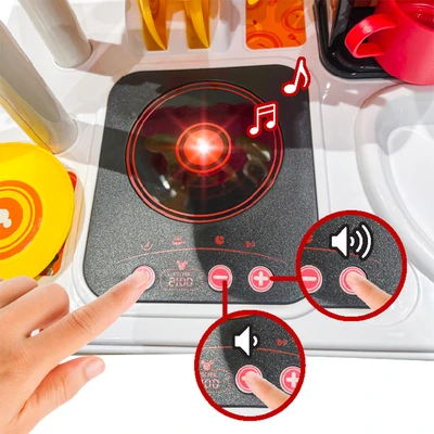 Gambar Pretty Missy Playset 3 In 1 Kitchen Set Trolley Case Mickey - Merah