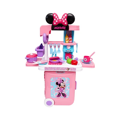 Gambar Pretty Missy Playset 3 In 1 Kitchen Set Trolley Case Minnie - Pink