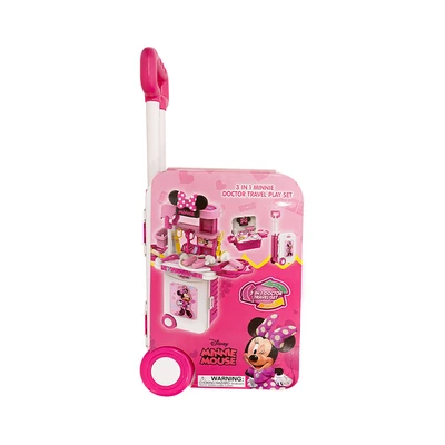 Gambar Pretty Missy Playset 3 In 1 Doctor Trolley Case Minnie - Putih/pink