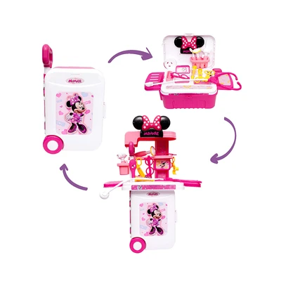 Gambar Pretty Missy Playset 3 In 1 Doctor Trolley Case Minnie - Putih/pink