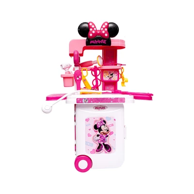 Gambar Pretty Missy Playset 3 In 1 Doctor Trolley Case Minnie - Putih/pink