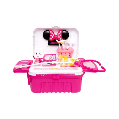 Gambar Pretty Missy Playset 3 In 1 Doctor Trolley Case Minnie - Putih/pink