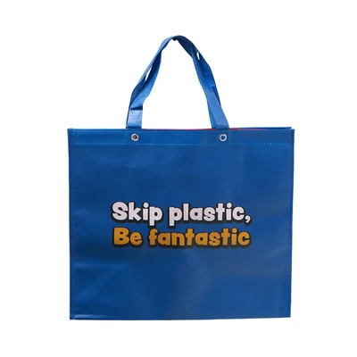 Gambar Passport Tas Belanja Skip Plastic Medium - Biru/Merah