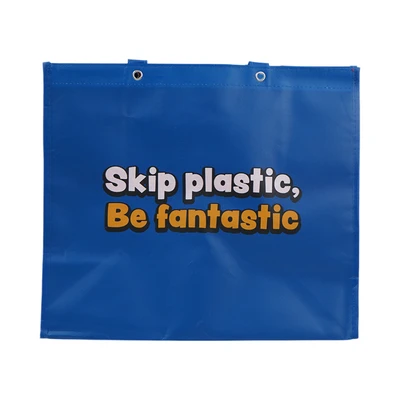 Gambar Passport Tas Belanja Skip Plastic Medium - Biru/Merah
