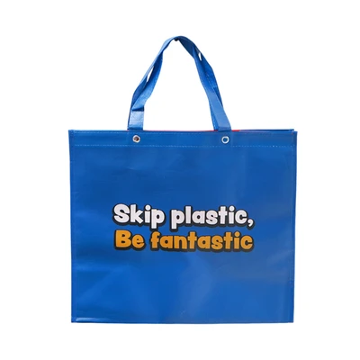 Gambar Passport Tas Belanja Skip Plastik Large- Biru/Merah