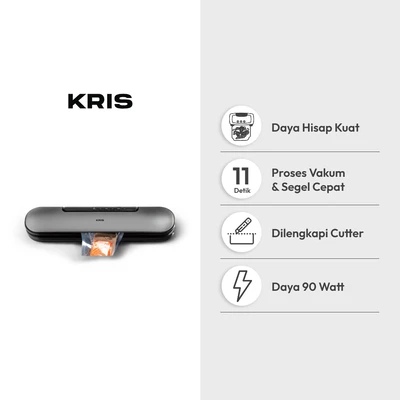 Gambar Kris Vacuum Sealer Slim 30 cm - Abu-Abu Gelap