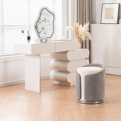 Gambar Informa Xela Bangku Fabric - Abu-Abu/Krem Beige