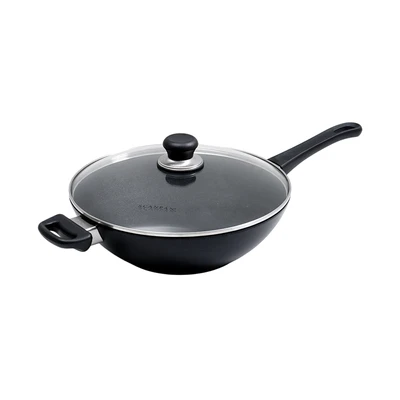 Gambar Scanpan Classic Wajan Wok Dengan Tutup Aluminium 30 cm - Hitam