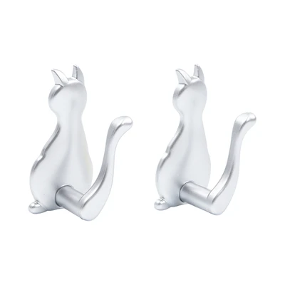 Gambar Stora Gantungan Dinding Permanen Cat Set 2 pcs - Silver