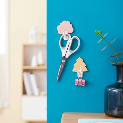 Gambar Stora Gantungan Dinding Permanen Design Tree Set 2 pcs - Pink/Kuning