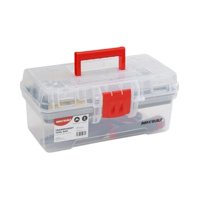 Gambar Maxbuilt 30x16x14 cm Kotak Perkakas Dengan Tray Transparan