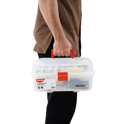 Gambar Maxbuilt Kotak Perkakas Dengan 2 Tingkat Organizer Transparan