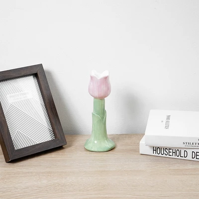Gambar Informa 8x7.5x19 cm Patung Miniatur Dekorasi Flowery - Ungu