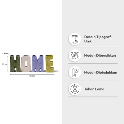 Gambar Informa Patung Miniatur Dekorasi Home 26x3.5x11 cm Set 4 pcs - Hijau