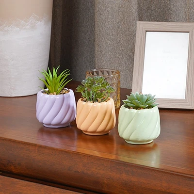 Gambar Informa Tanaman Artifisial Succulent Dengan Pot 7.5x7.5x10 cm Set 3 Pcs - Mix