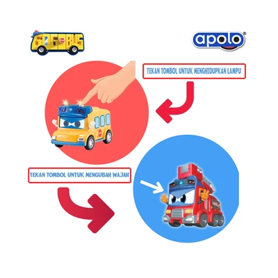 Gambar Apolo GoGo Bus Diecast Vehicle Mini Random