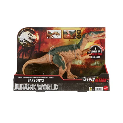 Gambar Jurassic World Figure Epic Attack Chomp Back Baryonyx - Cokelat