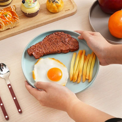 Gambar Delicia Piring Saji Dessert Stoneware Stripes 20 cm - Hijau