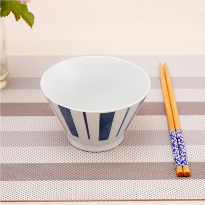 Gambar Delicia Verti Mangkuk Dengan Sumpit Set 2 pcs - Biru/Putih