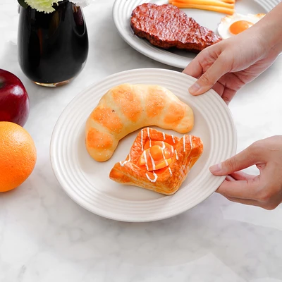 Gambar Delicia Piring Saji Dessert Stoneware Swirls 20 cm - Krem