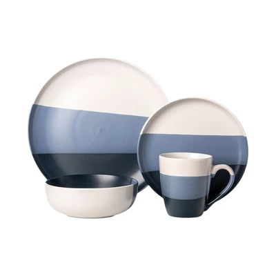 Gambar Delicia Layer Perlengkapan Makan Set 4 pcs - Biru Navy