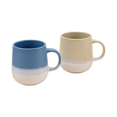 Gambar Delicia Clody Mug Keramik Stoneware 500 ml Set 2 pcs - Mix