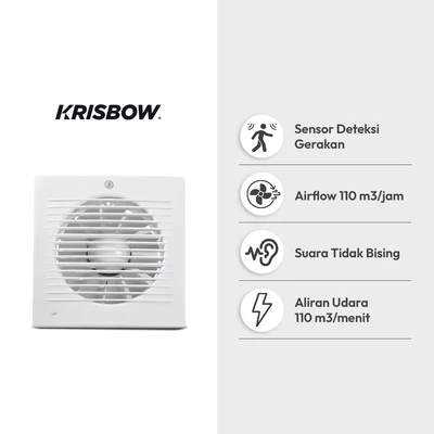 Gambar Krisbow Exhaust Fan Dengan Motion Sensor 6 Inch - Putih