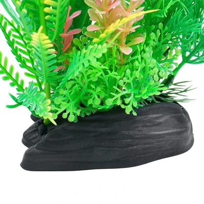 Gambar Fishland Dekorasi Akuarium Tanaman Artifisial 20 cm - Hijau