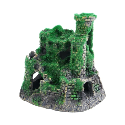 Gambar Fishland Dekorasi Akuarium Polyresin Castle 11.5 cm - Abu-Abu