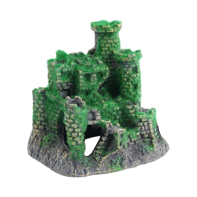 Gambar Fishland Dekorasi Akuarium Polyresin Castle 11.5 cm - Abu-Abu