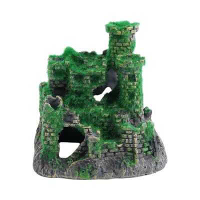 Gambar Fishland Dekorasi Akuarium Polyresin Castle 11.5 cm - Abu-Abu