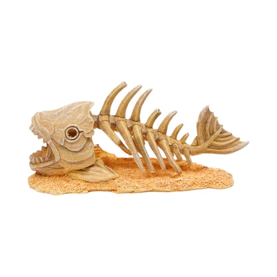 Gambar Fishland Dekorasi Akuarium Polyresin Fishbone 16 cm - Cokelat