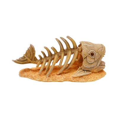 Gambar Fishland Dekorasi Akuarium Polyresin Fishbone 16 cm - Cokelat
