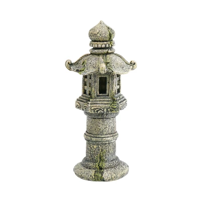 Gambar Fishland Dekorasi Akuarium Polyresin Pagoda 9.5 cm - Abu-Abu