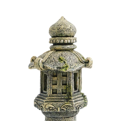 Gambar Fishland Dekorasi Akuarium Polyresin Pagoda 9.5 cm - Abu-Abu