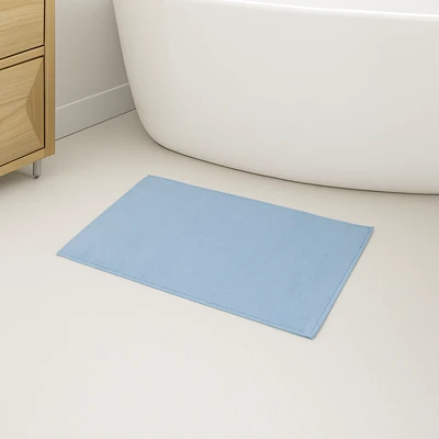 Gambar Forhom Keset Kamar Mandi Katun Dual Color 40x60 cm - Biru/Hijau