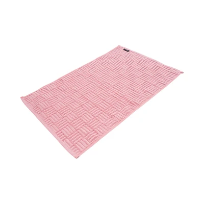 Gambar Forhom Meander Keset Kamar Mandi Katun Embossed 45x70 cm - Pink