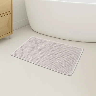 Gambar Forhom Meander Keset Kamar Mandi Katun Embossed 45x70 cm - Mocha