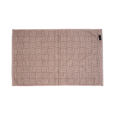 Gambar Forhom Meander Keset Kamar Mandi Katun Embossed 45x70 cm - Mocha