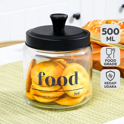 Gambar Informa Cova Stoples Kaca 500 ml - Hitam
