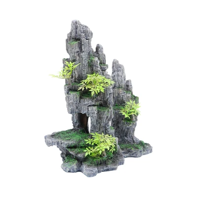 Gambar Fishland Dekorasi Akuarium Polyresin Cliff 22.5 cm