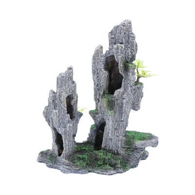 Gambar Fishland Dekorasi Akuarium Polyresin Cliff 22.5 cm