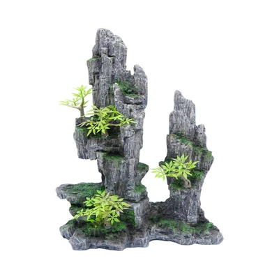 Gambar Fishland Dekorasi Akuarium Polyresin Cliff 22.5 cm