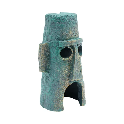 Gambar Fishland Dekorasi Akuarium Polyresin Stone Sea House 8 cm - Abu-Abu