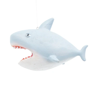 Gambar Fishland Dekorasi Akuarium Polyresin Shark 11.3 cm - Biru