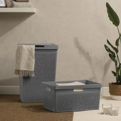 Gambar Tatay Keranjang Laundry 42.5x35.5x62 cm - Abu-Abu Terra