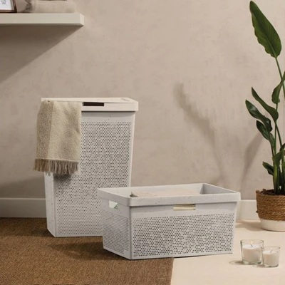 Gambar Tatay Keranjang Laundry Ecohome 36x52.5x26 cm - Putih Terra