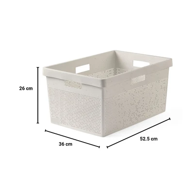 Gambar Tatay Keranjang Laundry Ecohome 36x52.5x26 cm - Putih Terra
