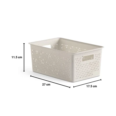 Gambar Tatay Terra Keranjang Penyimpanan Ecohome 17.5x27x11.5 cm - Krem