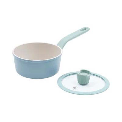 Gambar Culinart Ocean Wave Panci Saucepan Ceramic Coating 18 cm - Biru/Hijau